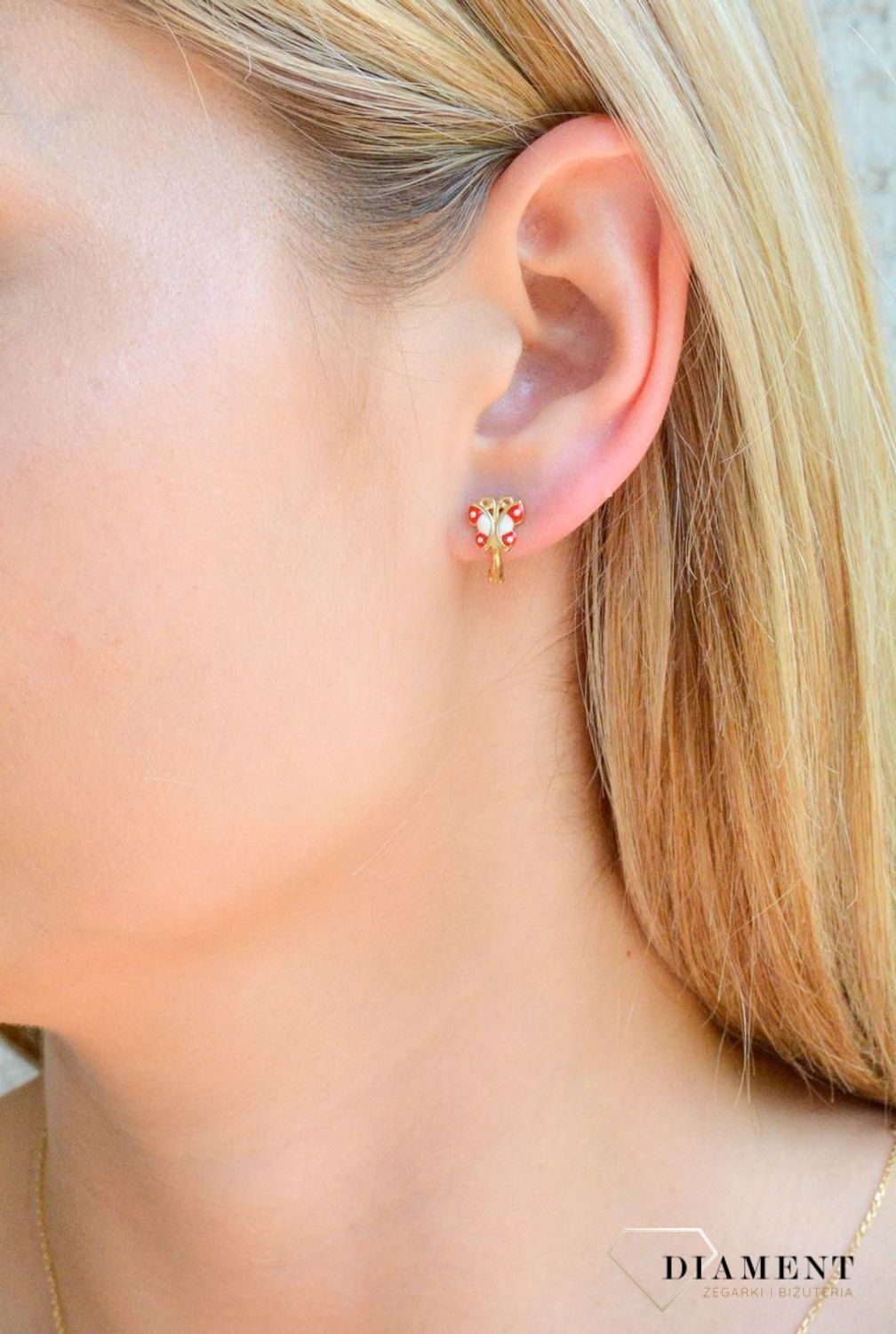 Złote kolczyki 333 motylki KL 3299 333.jpg